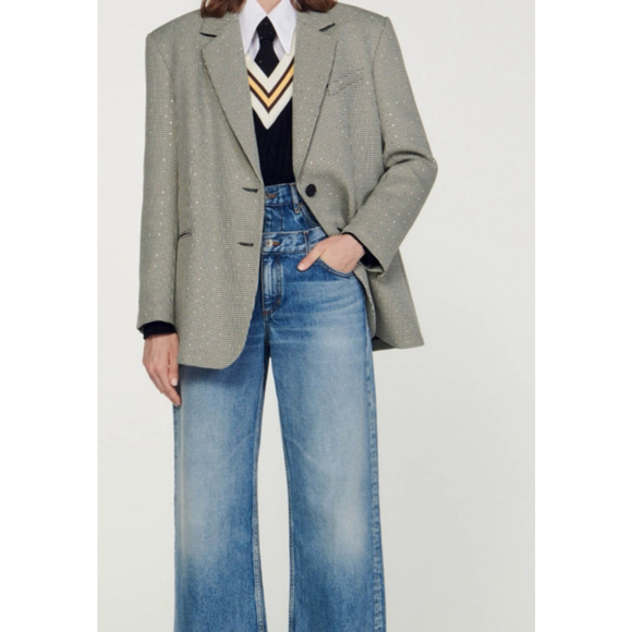 Sandro rhinestone blazer New w tags 38 - Picture 3 of 13